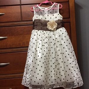 Kid’s Dream White & Brown Dress